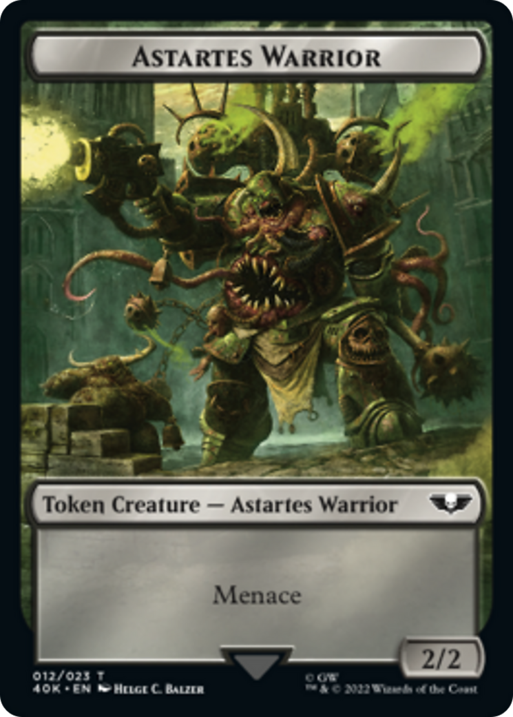 Astartes Warrior // Plaguebearer of Nurgle Double-Sided Token [Warhammer 40,000 Tokens] | Shuffle n Cut Hobbies & Games