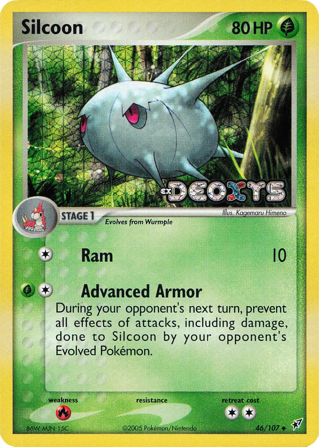 Silcoon (46/107) (Stamped) [EX: Deoxys] | Shuffle n Cut Hobbies & Games