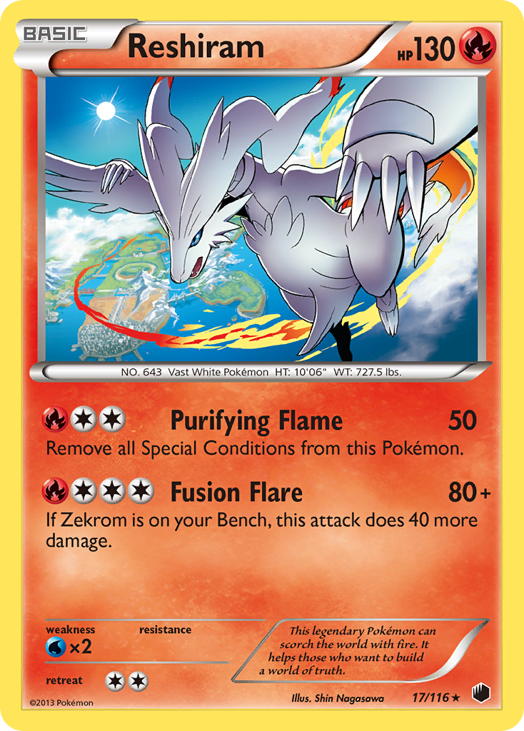 Reshiram (17/116) [Black & White: Plasma Freeze] | Shuffle n Cut Hobbies & Games