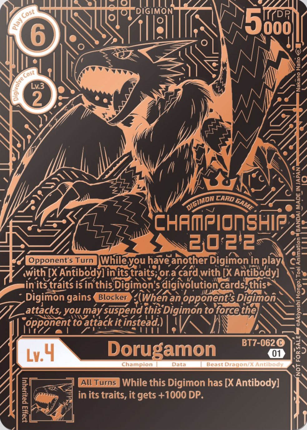 Dorugamon [BT7-062] (2022 Championship Finals 3rd Place) [Next Adventure Promos] | Shuffle n Cut Hobbies & Games