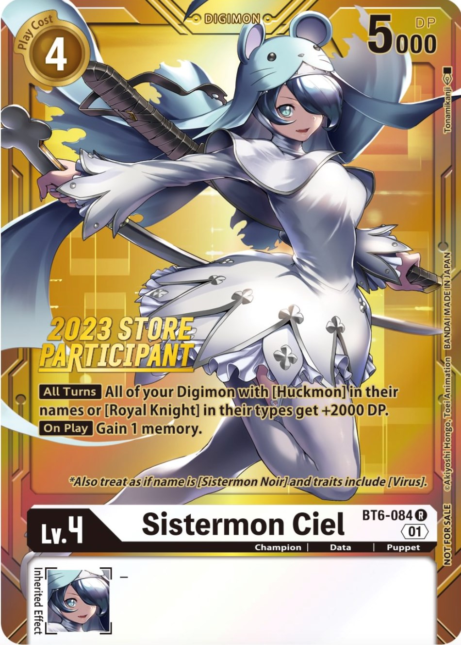 Sistermon Ciel [BT6-084] (2023 Store Participant) [Double Diamond Promos] | Shuffle n Cut Hobbies & Games