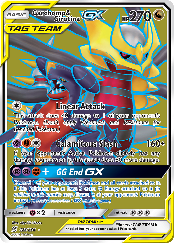 Garchomp & Giratina GX (228/236) [Sun & Moon: Unified Minds] | Shuffle n Cut Hobbies & Games