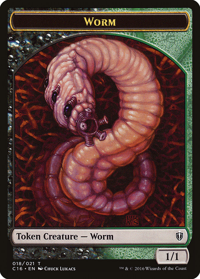 Zombie // Worm Double-Sided Token [Commander 2016 Tokens] | Shuffle n Cut Hobbies & Games