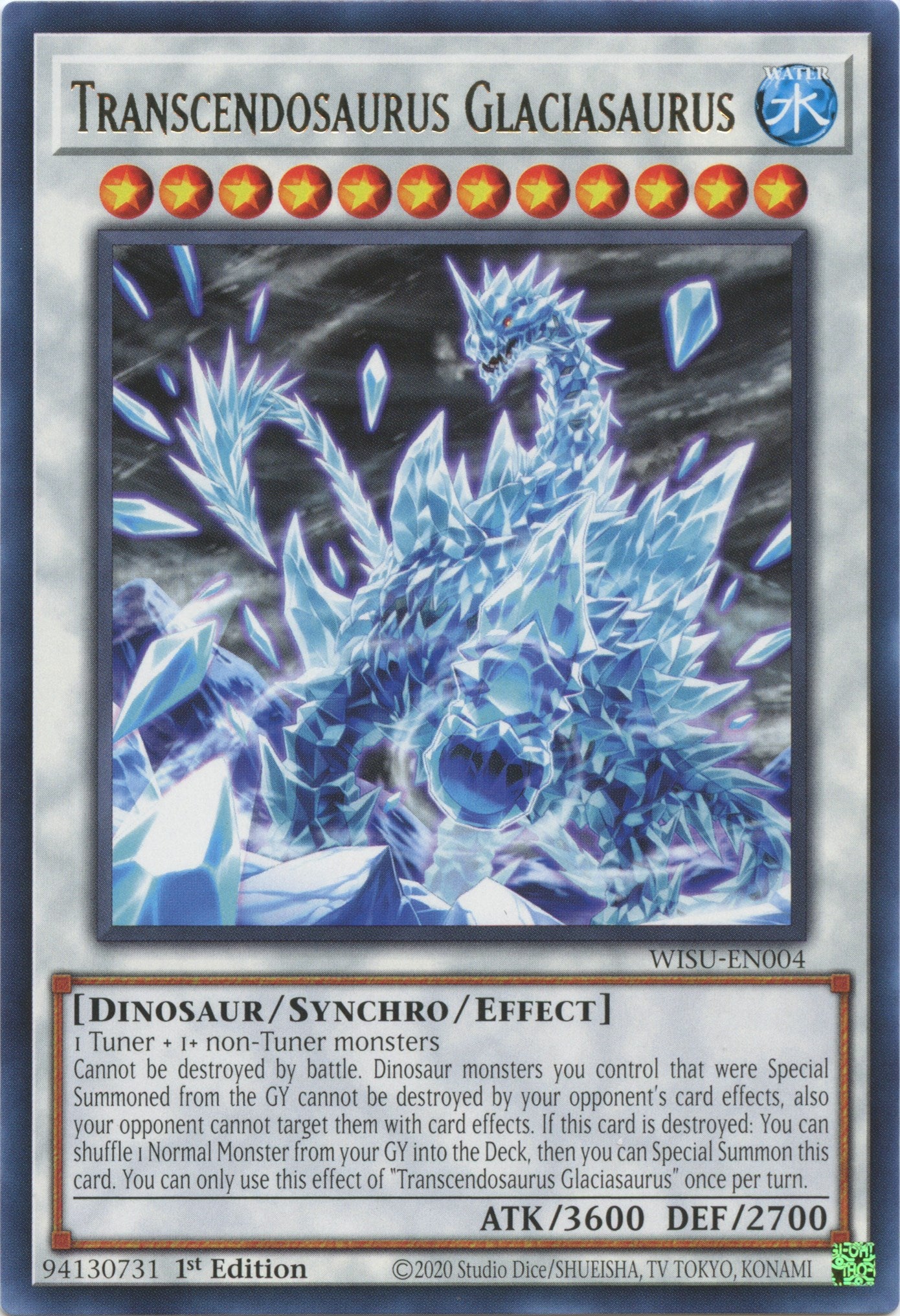 Transcendosaurus Glaciasaurus [WISU-EN004] Rare | Shuffle n Cut Hobbies & Games