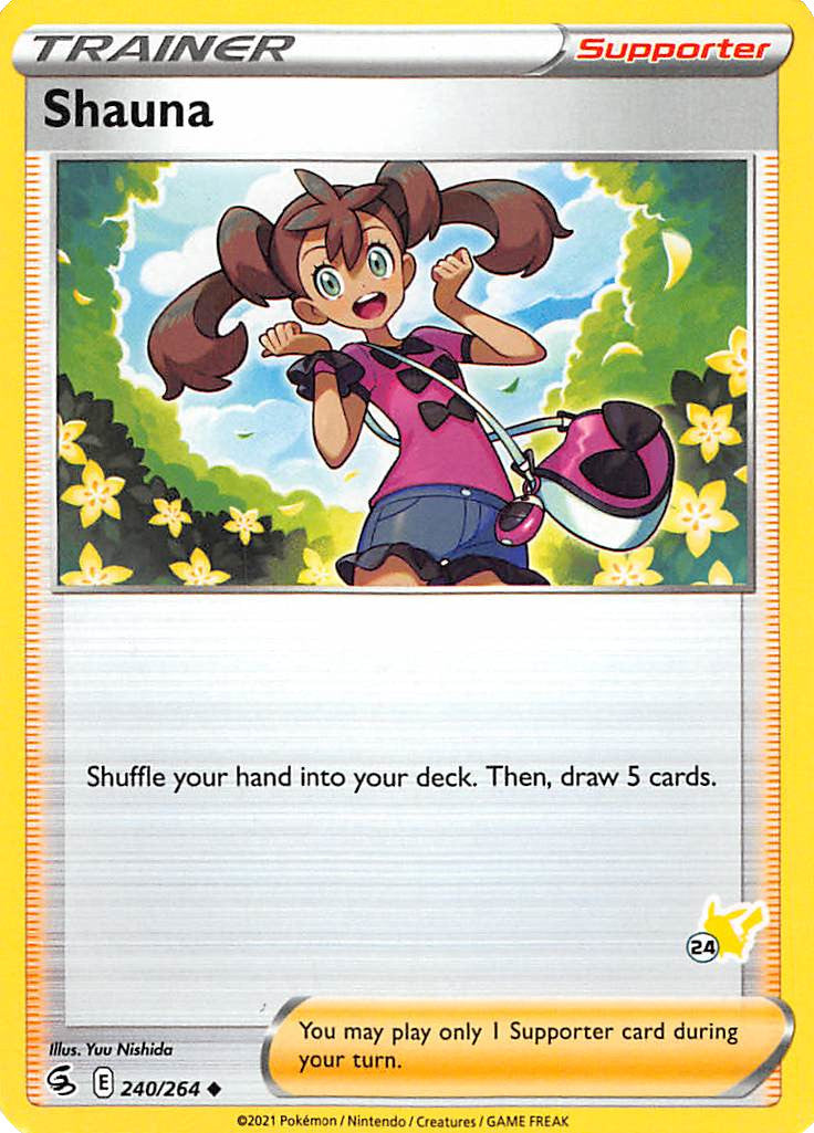 Shauna (240/264) (Pikachu Stamp #24) [Battle Academy 2022] | Shuffle n Cut Hobbies & Games