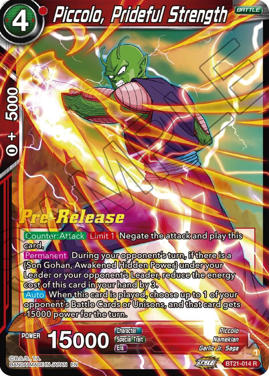 Piccolo, Prideful Strength (BT21-014) [Wild Resurgence Pre-Release Cards] | Shuffle n Cut Hobbies & Games