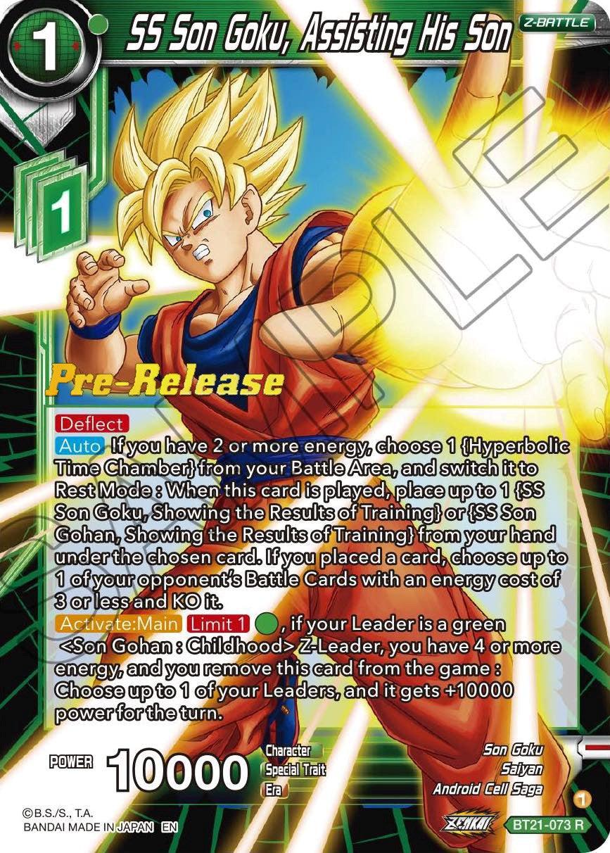 SS Son Goku, Assisting His Son (BT21-073) [Wild Resurgence Pre-Release Cards] | Shuffle n Cut Hobbies & Games