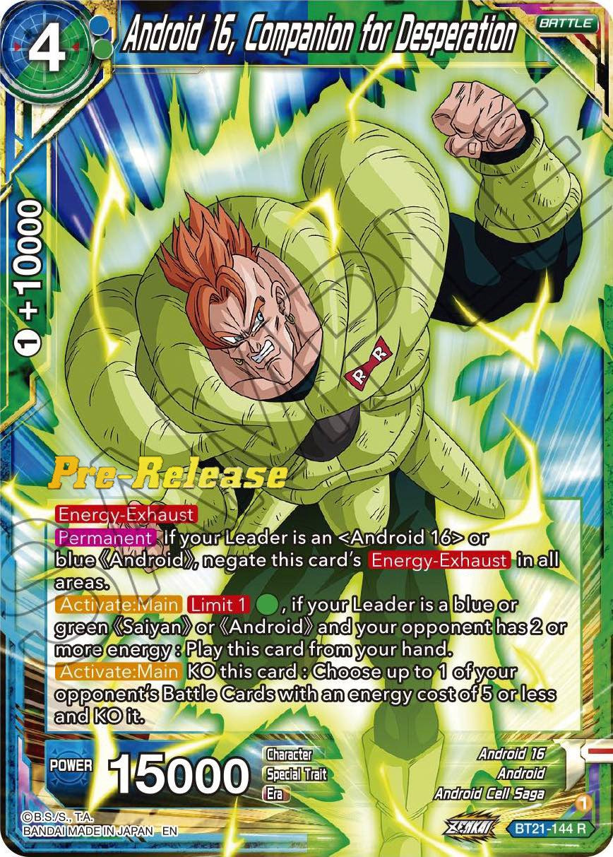Android 16, Companion for Desperation (BT21-144) [Wild Resurgence Pre-Release Cards] | Shuffle n Cut Hobbies & Games