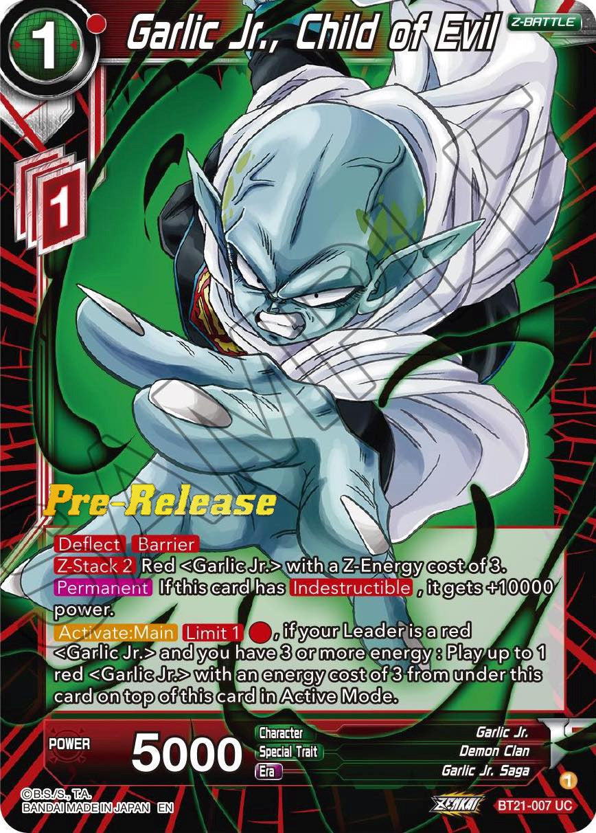 Garlic Jr., Child of Evil (BT21-007) [Wild Resurgence Pre-Release Cards] | Shuffle n Cut Hobbies & Games
