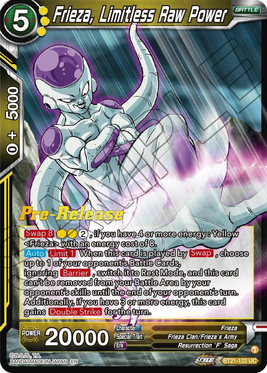 Frieza, Limitless Raw Power (BT21-122) [Wild Resurgence Pre-Release Cards] | Shuffle n Cut Hobbies & Games