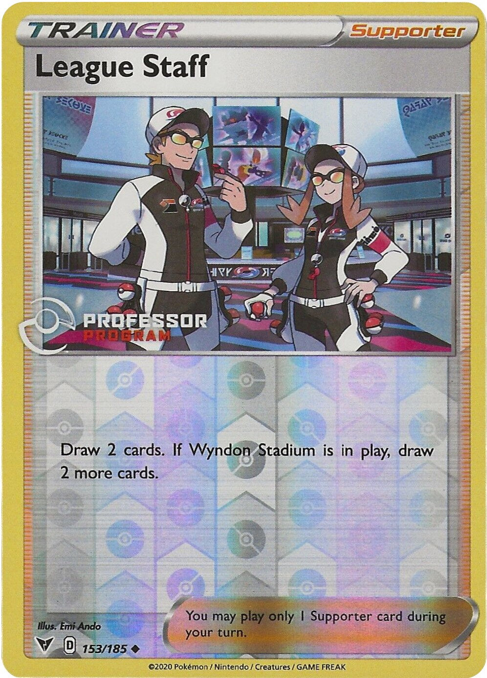 League Staff (153/185) (Professor Program Promo) [Sword & Shield: Vivid Voltage] | Shuffle n Cut Hobbies & Games
