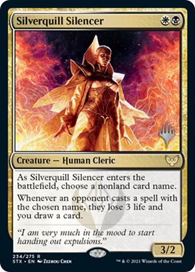 Silverquill Silencer (Promo Pack) [Strixhaven: School of Mages Promos] | Shuffle n Cut Hobbies & Games
