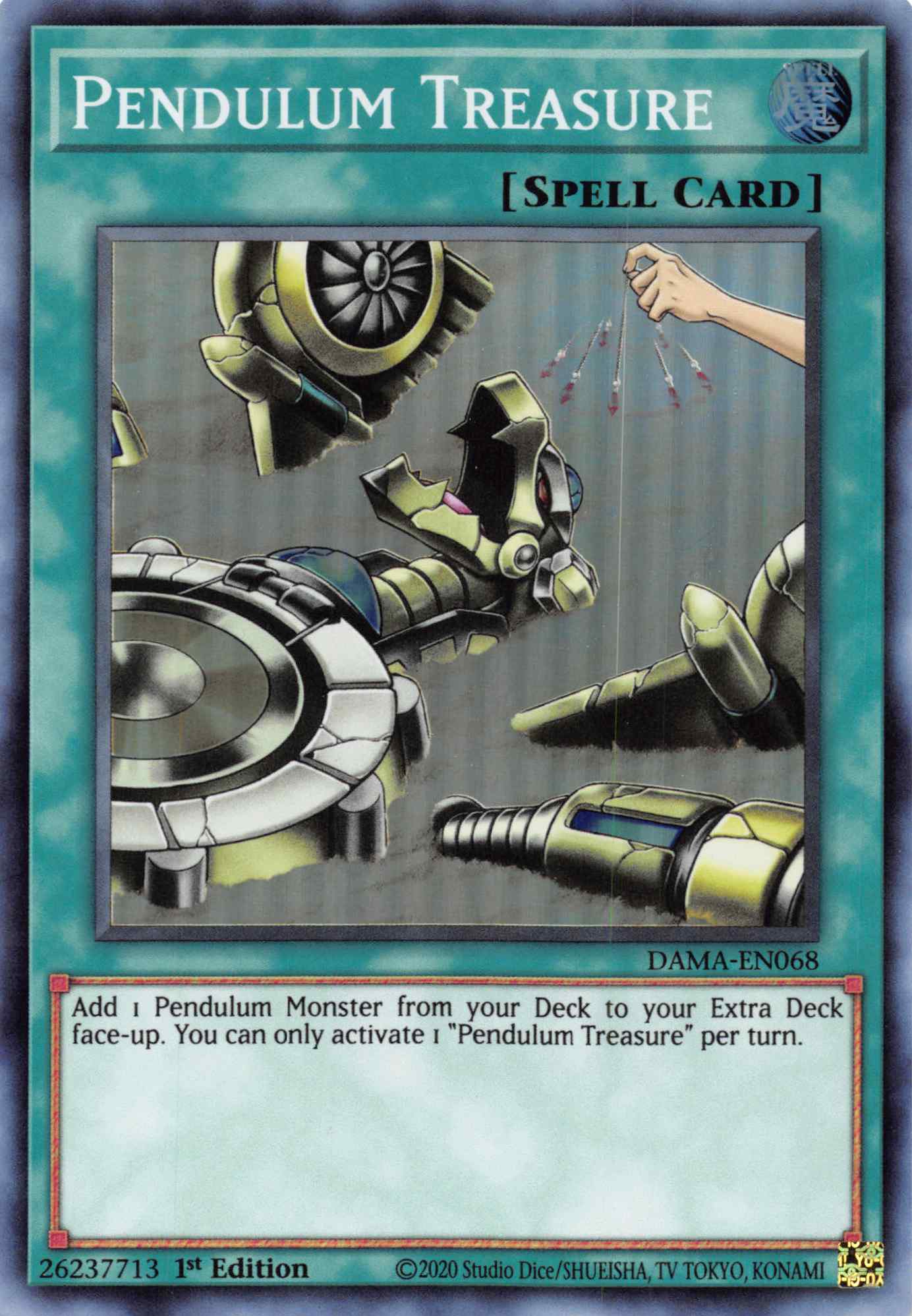 Pendulum Treasure [DAMA-EN068] Super Rare | Shuffle n Cut Hobbies & Games