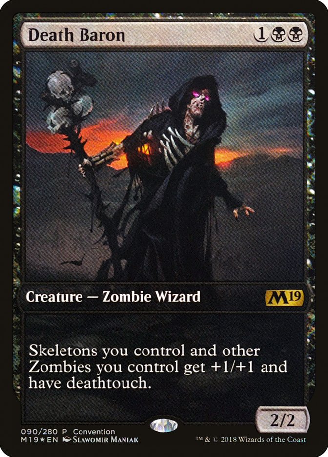 Death Baron (Convention) (Full Art) [Core Set 2019 Promos] | Shuffle n Cut Hobbies & Games