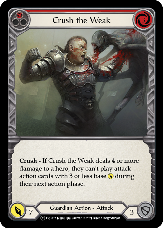 Crush the Weak (Red) [CRU032] Unlimited Normal | Shuffle n Cut Hobbies & Games