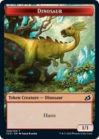 Dinosaur // Human Soldier (004) Double-Sided Token [Ikoria: Lair of Behemoths Tokens] | Shuffle n Cut Hobbies & Games