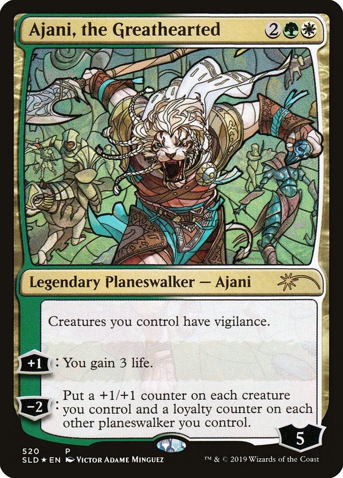Ajani, the Greathearted (Stained Glass) [Secret Lair Drop Promos] | Shuffle n Cut Hobbies & Games