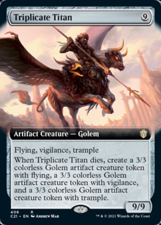 Triplicate Titan (Extended Art) [Commander 2021] | Shuffle n Cut Hobbies & Games