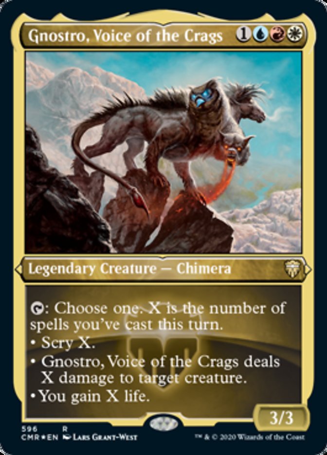 Gnostro, Voice of the Crags (Etched) [Commander Legends] | Shuffle n Cut Hobbies & Games