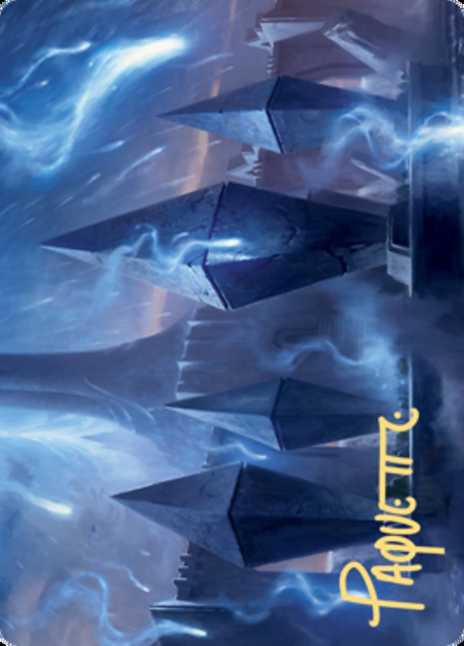 Sea Gate Restoration Art Card (Gold-Stamped Signature) [Zendikar Rising Art Series] | Shuffle n Cut Hobbies & Games