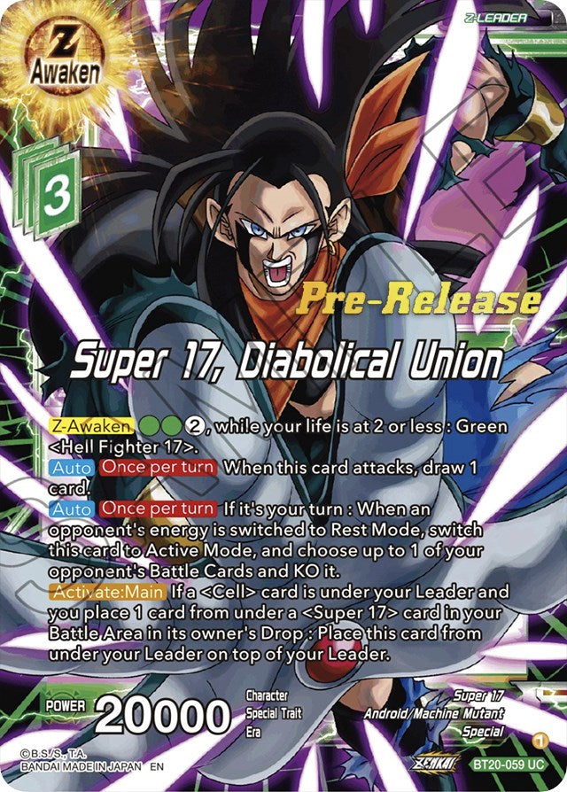 Super 17, Diabolical Union (BT20-059) [Power Absorbed Prerelease Promos] | Shuffle n Cut Hobbies & Games