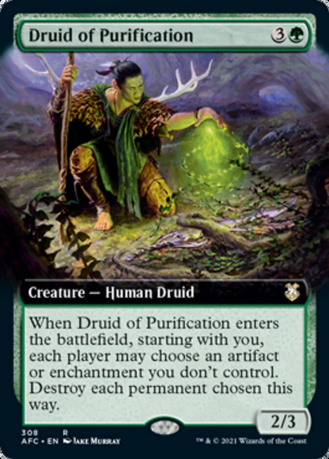 Druid of Purification (Extended Art) [Dungeons & Dragons: Adventures in the Forgotten Realms Commander] | Shuffle n Cut Hobbies & Games