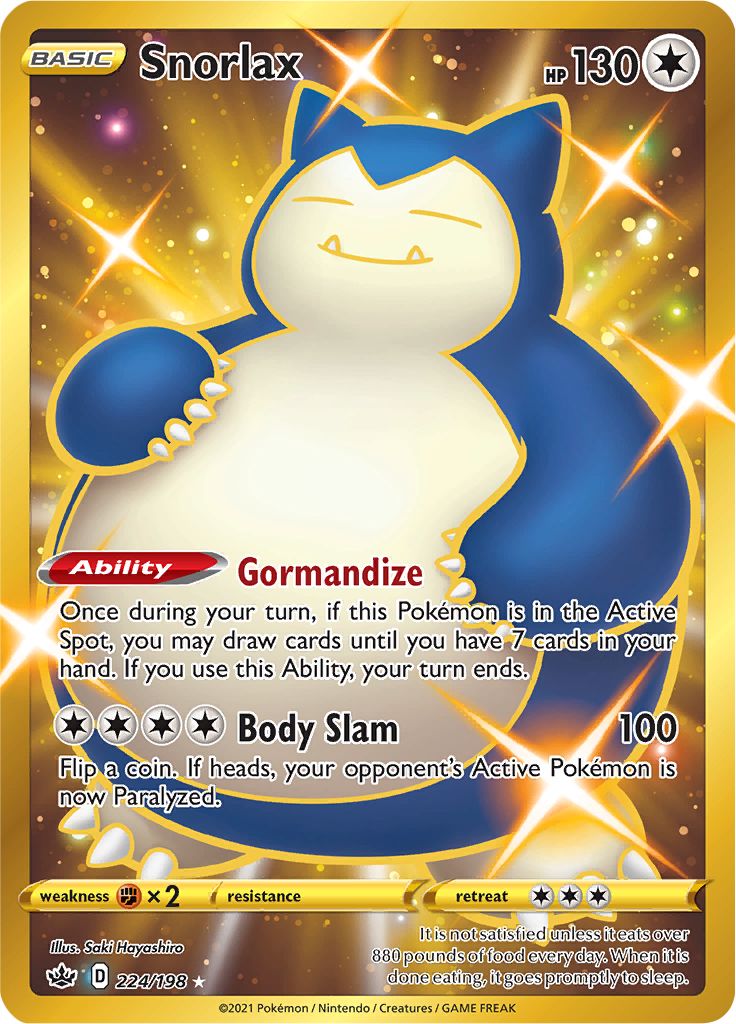 Snorlax (224/198) [Sword & Shield: Chilling Reign] | Shuffle n Cut Hobbies & Games