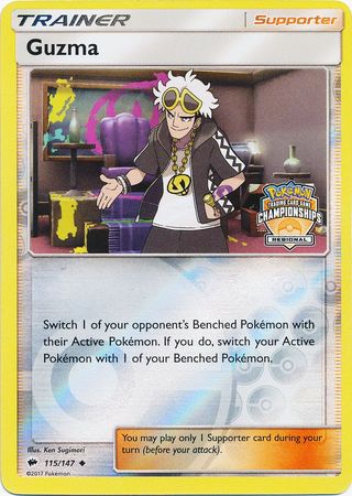 Guzma (115/147) (League Promo) [Sun & Moon: Burning Shadows] | Shuffle n Cut Hobbies & Games