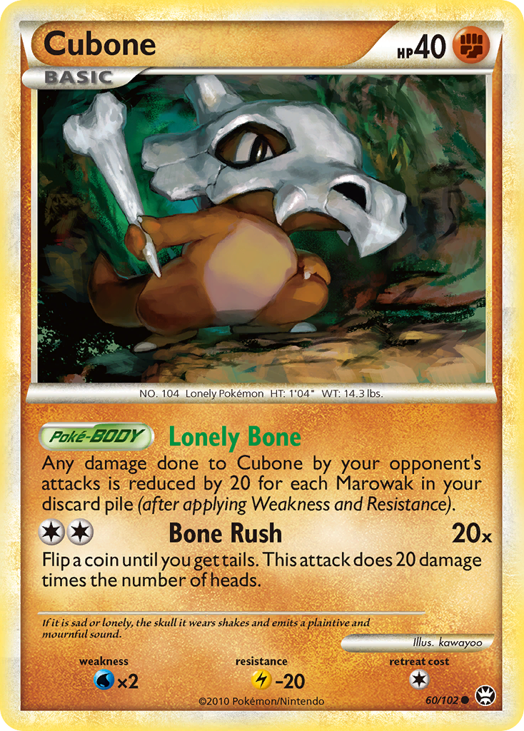 Cubone (60/102) [HeartGold & SoulSilver: Triumphant] | Shuffle n Cut Hobbies & Games