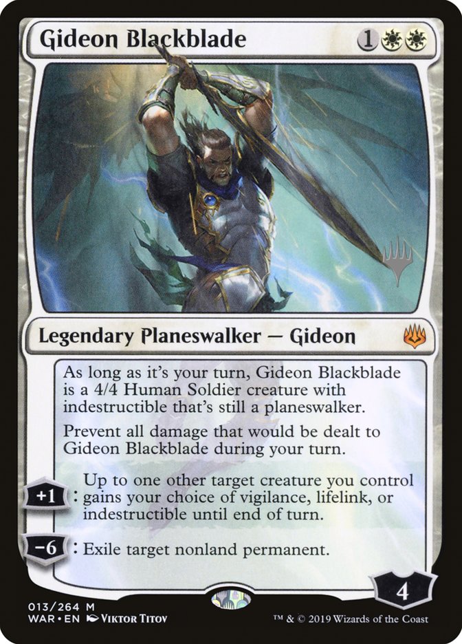 Gideon Blackblade (Promo Pack) [War of the Spark Promos] | Shuffle n Cut Hobbies & Games