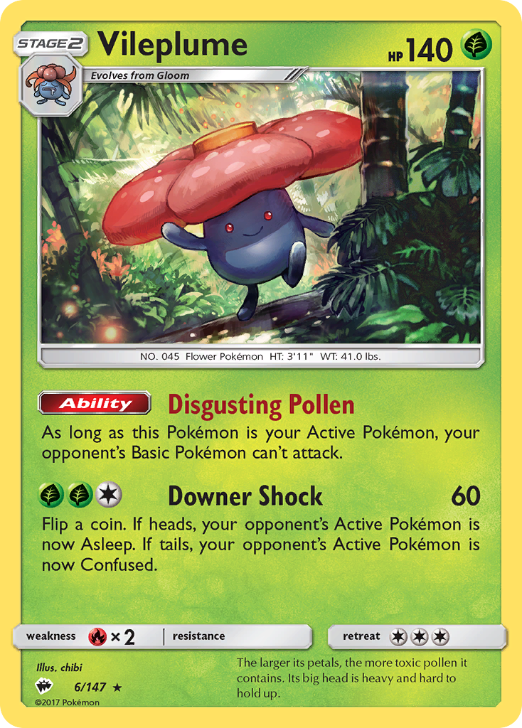 Vileplume (6/147) [Sun & Moon: Burning Shadows] | Shuffle n Cut Hobbies & Games