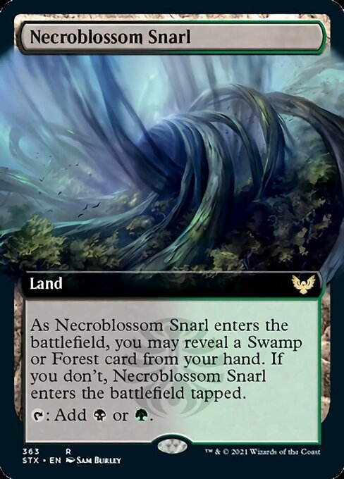 Necroblossom Snarl (Extended Art) [Strixhaven: School of Mages] | Shuffle n Cut Hobbies & Games