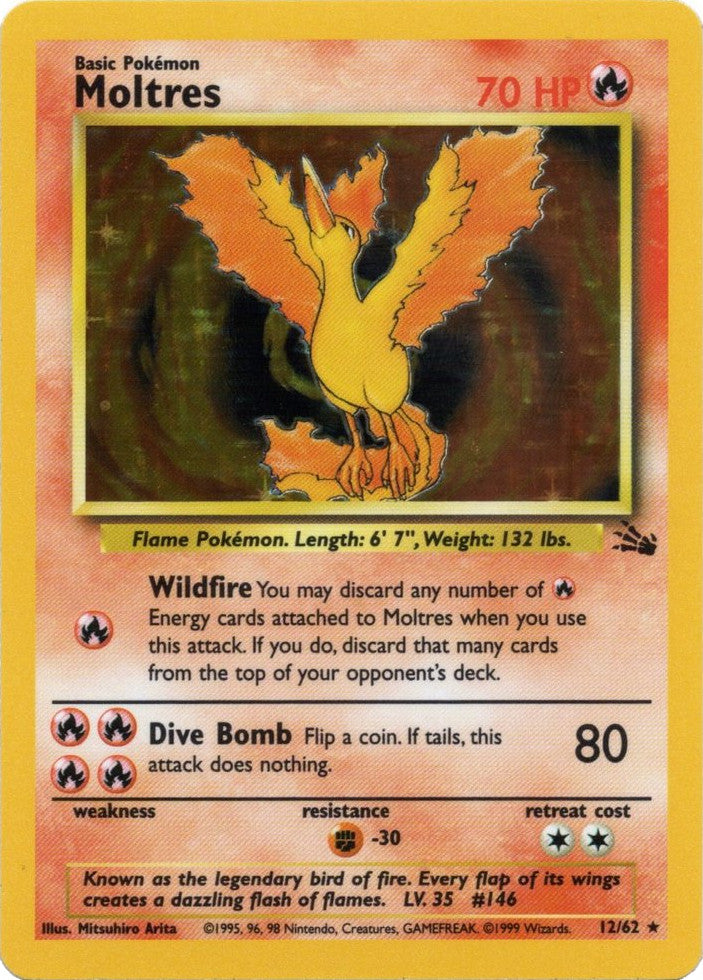Moltres (12/62) [Fossil Unlimited] | Shuffle n Cut Hobbies & Games