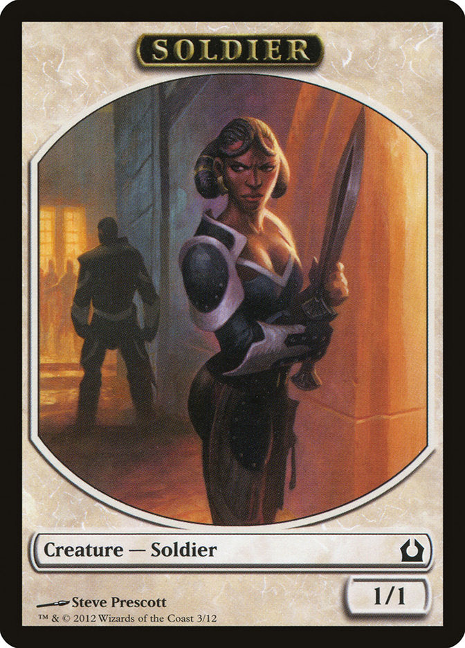 Soldier Token [Return to Ravnica Tokens] | Shuffle n Cut Hobbies & Games