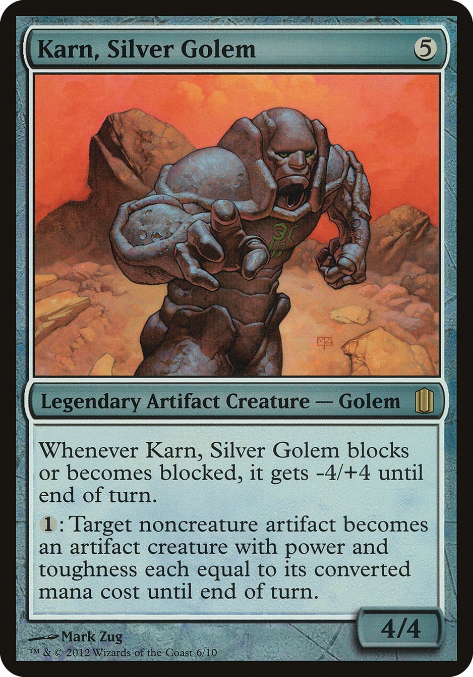 Karn, Silver Golem (Oversized) [Commander's Arsenal Oversized] | Shuffle n Cut Hobbies & Games