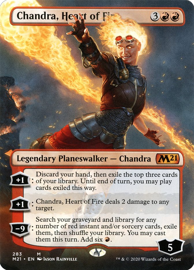 Chandra, Heart of Fire (Borderless) [Core Set 2021] | Shuffle n Cut Hobbies & Games