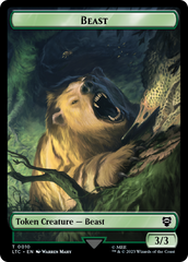 Beast // Treefolk Double Sided Token [The Lord of the Rings: Tales of Middle-Earth Commander Tokens] | Shuffle n Cut Hobbies & Games