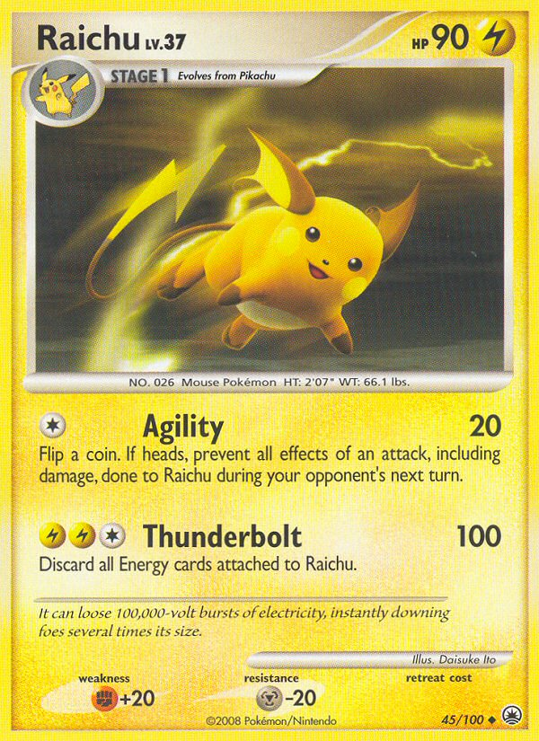 Raichu (45/100) [Diamond & Pearl: Majestic Dawn] | Shuffle n Cut Hobbies & Games