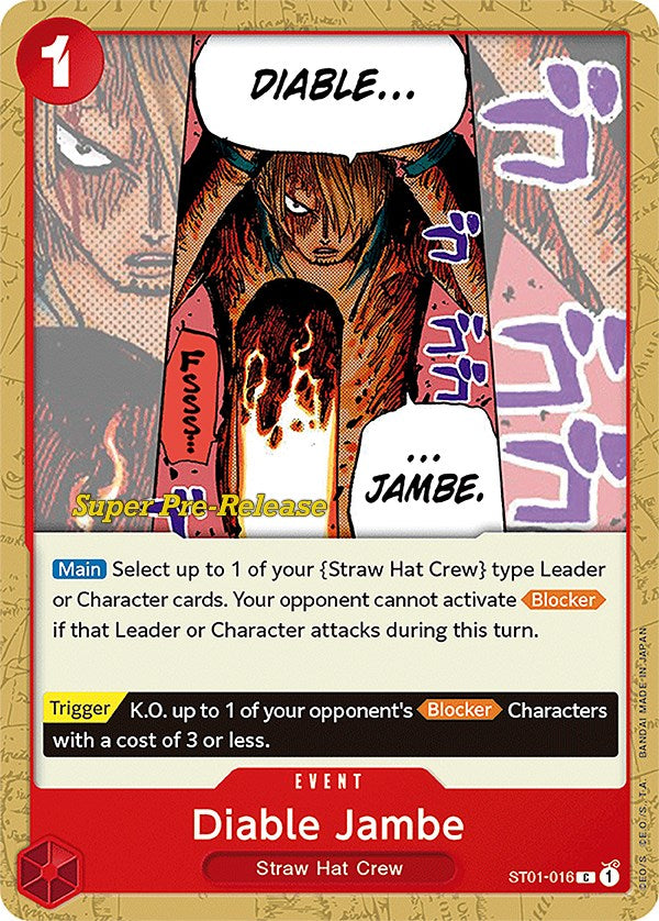 Diable Jambe [Super Pre-Release Starter Deck: Straw Hat Crew] | Shuffle n Cut Hobbies & Games