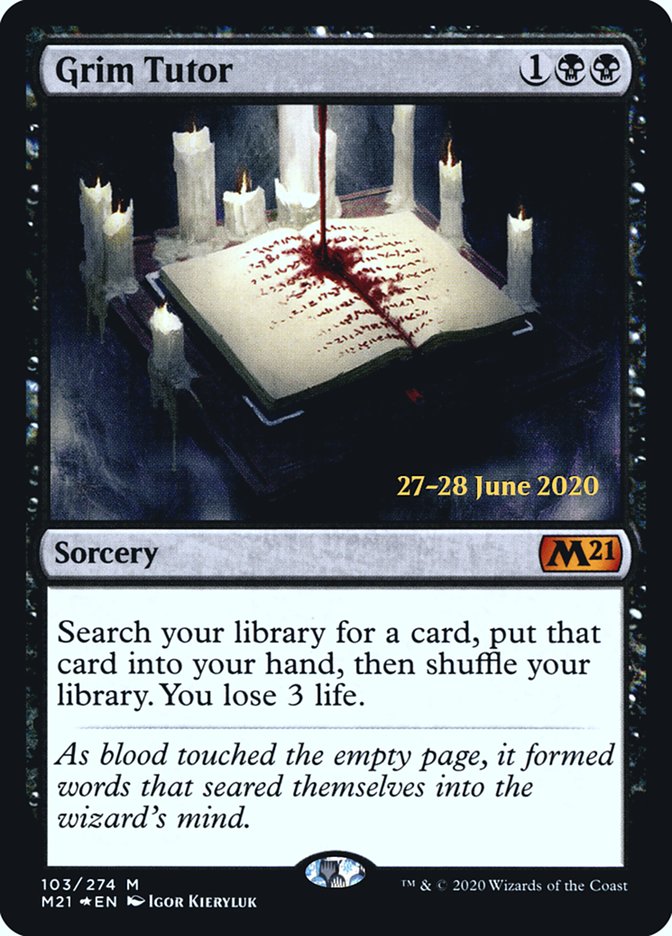 Grim Tutor [Core Set 2021 Prerelease Promos] | Shuffle n Cut Hobbies & Games