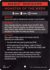 Monster of The Week (Magic Minigame) [Innistrad: Crimson Vow Minigame] | Shuffle n Cut Hobbies & Games