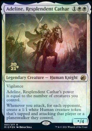 Adeline, Resplendent Cathar [Innistrad: Midnight Hunt Prerelease Promos] | Shuffle n Cut Hobbies & Games