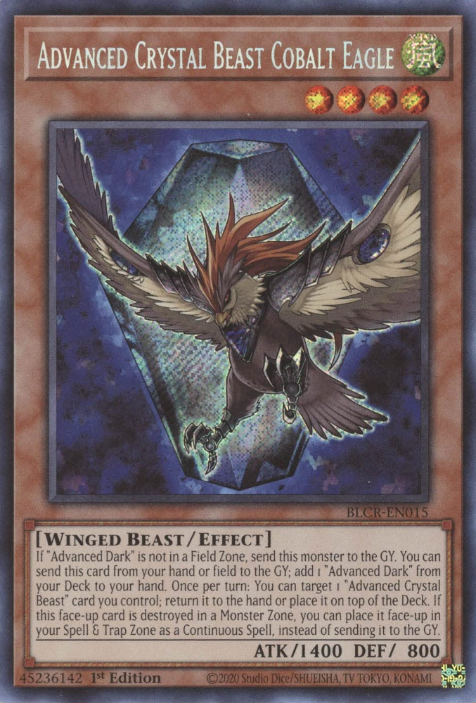 Advanced Crystal Beast Cobalt Eagle [BLCR-EN015] Secret Rare | Shuffle n Cut Hobbies & Games