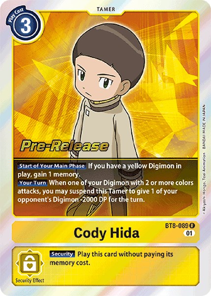 Cody Hida [BT8-089] [New Awakening Pre-Release Cards] | Shuffle n Cut Hobbies & Games