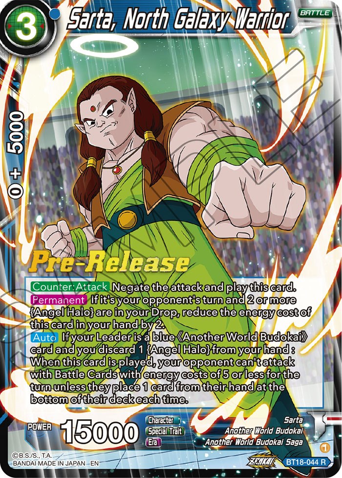 Sarta, North Galaxy Warrior (BT18-044) [Dawn of the Z-Legends Prerelease Promos] | Shuffle n Cut Hobbies & Games