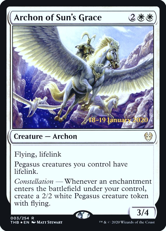 Archon of Sun's Grace [Theros Beyond Death Prerelease Promos] | Shuffle n Cut Hobbies & Games