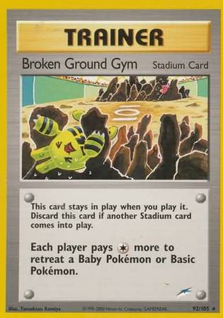 Broken Ground Gym (92/105) [Neo Destiny Unlimited] | Shuffle n Cut Hobbies & Games