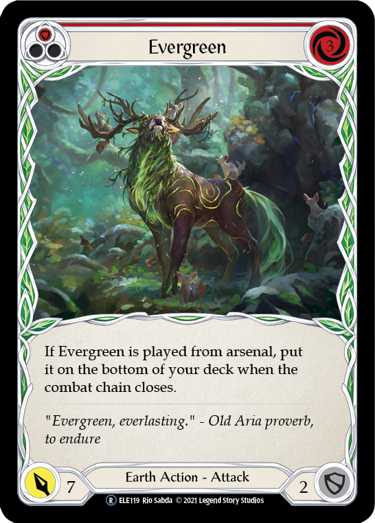 Evergreen (Red) [U-ELE119] Unlimited Rainbow Foil | Shuffle n Cut Hobbies & Games
