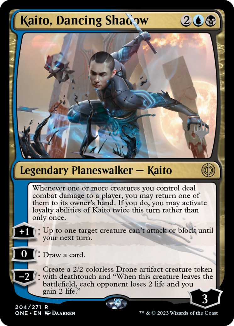Kaito, Dancing Shadow (Promo Pack) [Phyrexia: All Will Be One Promos] | Shuffle n Cut Hobbies & Games
