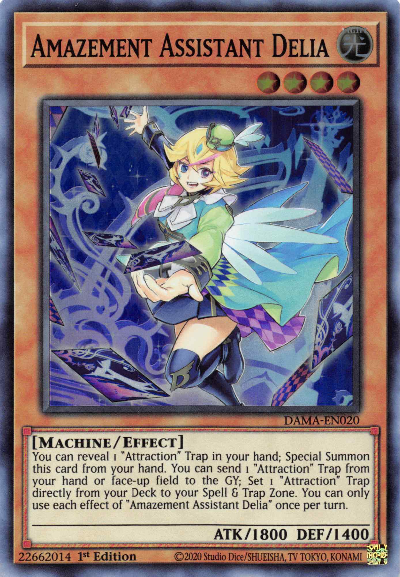 Amazement Assistant Delia [DAMA-EN020] Super Rare | Shuffle n Cut Hobbies & Games